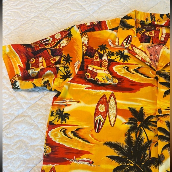 Vintage Royal Creations Mens XL Hawaiian Shirt Made in Hawaii Aloha Orange Red - Picture 3 of 12